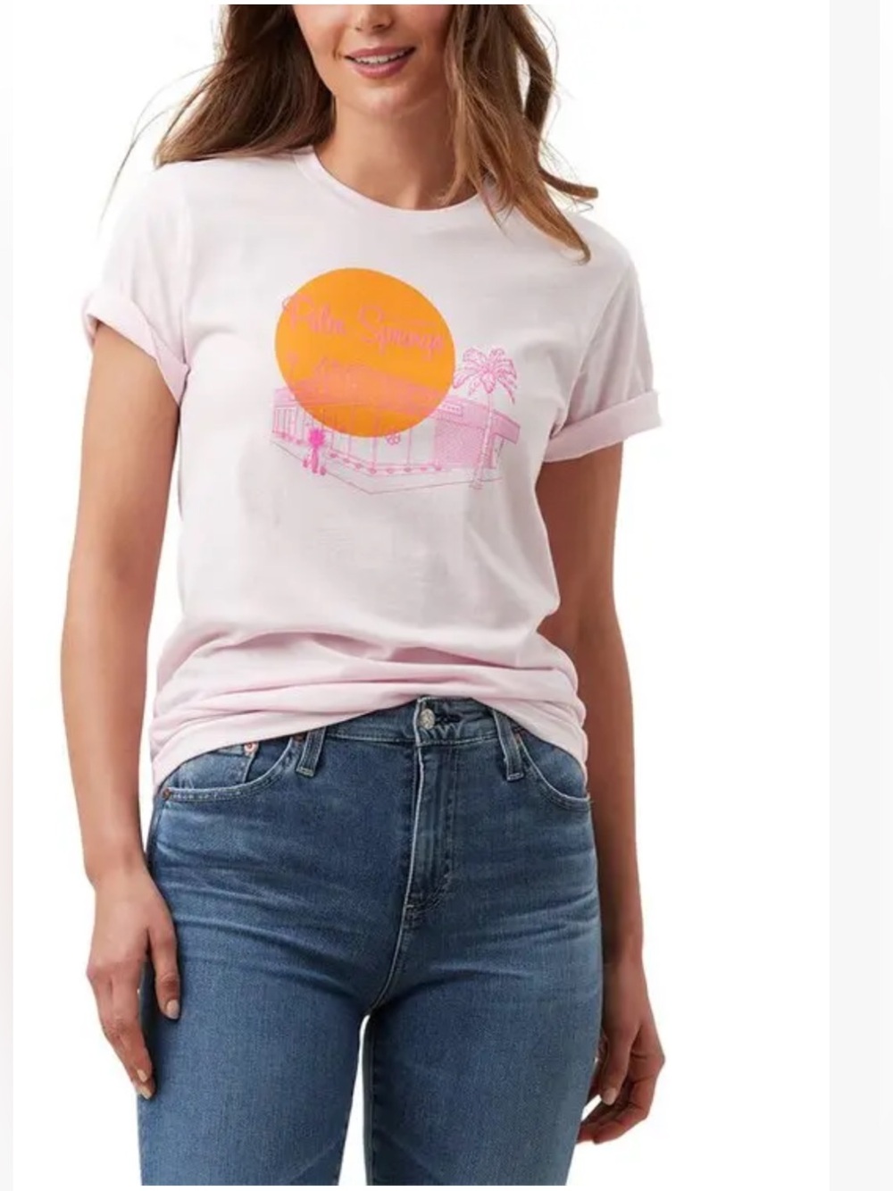 Trina Turk Cotton Palm Springs California Tee. Size XXL.